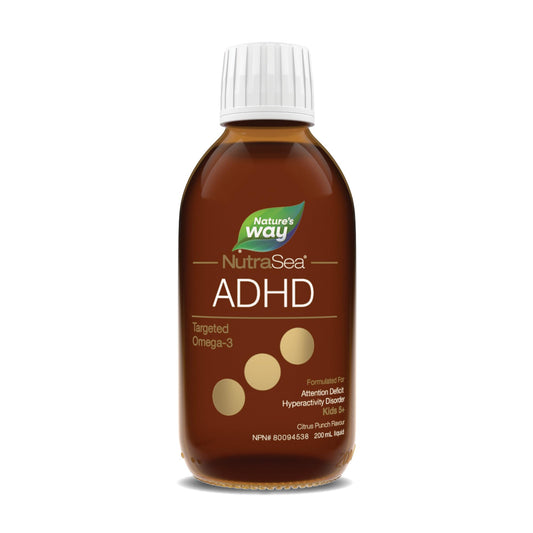 NutraSea ADHD Targeted Omega-3, 940 mg of EPA + DHA, 80 mg of GLA, 500 IU Vitamin D3, 200 ml Liquid