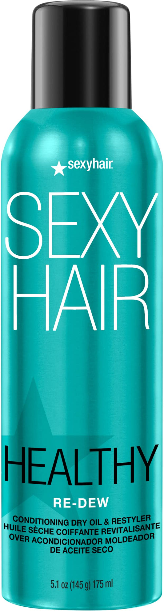 SexyHair Healthy Re-Dew Conditioning Dry Oil and Restyler, 5.1 Oz | Moisture, Smoothness, Manageability and Shine | Tames Frizz | All Hair Types