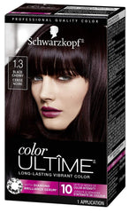Schwarzkopf Color Ultime Hair Color, 1.3 Black Cherry, 1 Application - Permanent Black Hair Dye for Vivid Color Intensity and Fade-Resistant Shine up to 10 Weeks