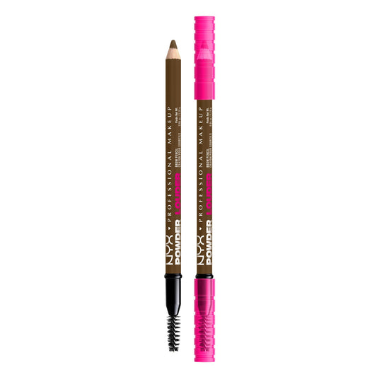 NYX Professional Makeup Powder Louder, Brow Pencil, 12HR Wear, Buildable Thickening Micro-Fibers, Soft Matte Pigments, Natural Brow Look, Vegan Formula, Shade: Soft Brown