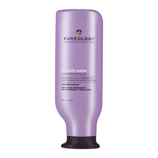 Pureology Hydrate Sheer Conditioner, Hydrating Conditioner, For fine to medium, For Dry Hair, Coloured Hair, For All Hair Types, Curls and Waves, Vegan, Sulfate-Free