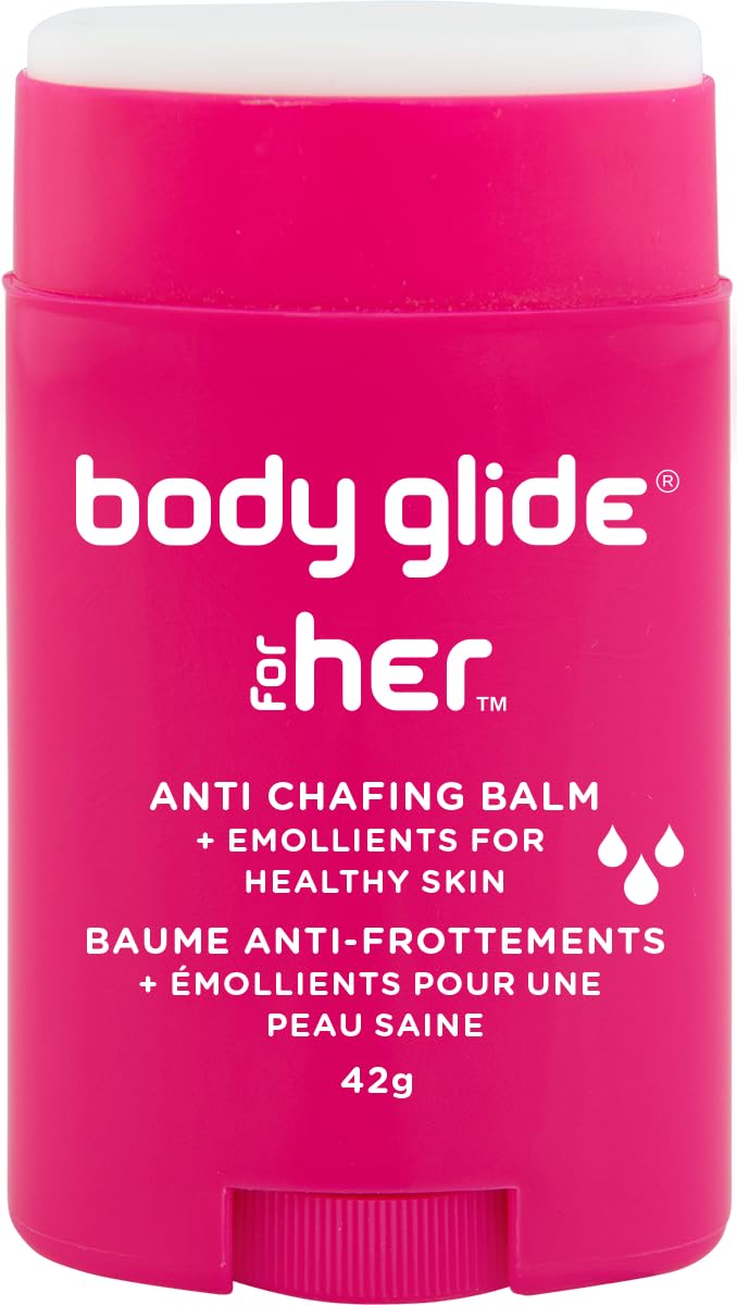 Body Glide For Her Moisturizing Anti Chafe Balm Stick (for Canadian Sale Only), 42g, Magenta