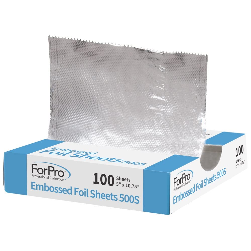 ForPro Professional Collection Embossed Aluminum Foil Sheets, 5x10.75in, 100-Count, Model 440077