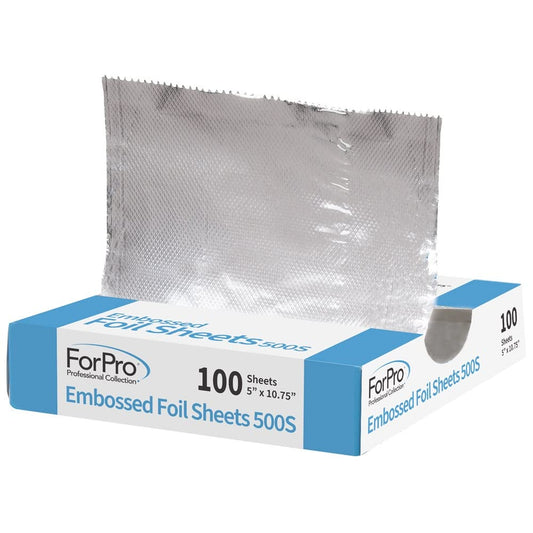 ForPro Professional Collection Embossed Aluminum Foil Sheets, 5x10.75in, 100-Count, Model 440077