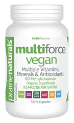 Prairie Naturals Multi-Force Vegan Vitamins, Minerals, & Greenfoods Capsule - 120 Count