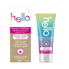 hello Kids Fluoride Toothpaste, Vegan and Sls Free, Unicorn Sparkle, Natural Bubble Gum, 88 mL