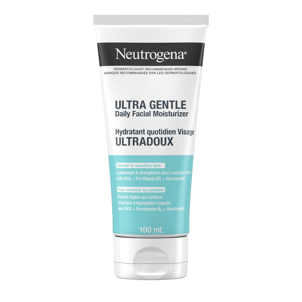 Neutrogena Fragrance Free Daily Facial Moisturizer, Hypoallergenic, Face & Neck for Sensitive Skin with Vitamin B3, Pro-Vitamin B5 & Vitamin E Supports Dynamic Barrier, 100ml