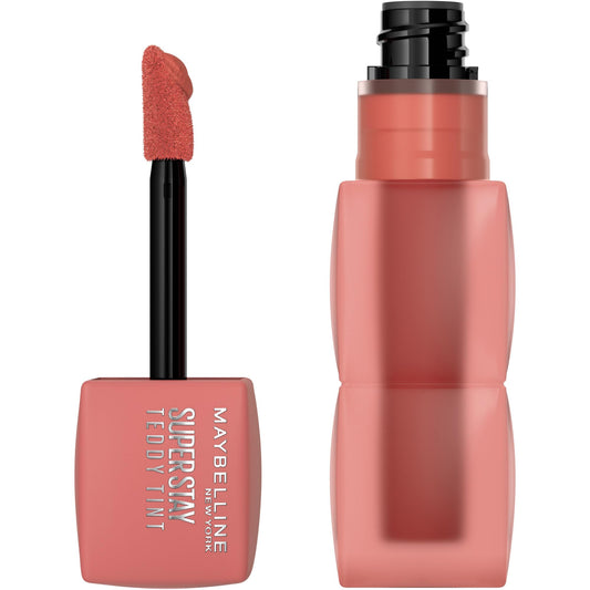 Maybelline Teddy Tint, Lip Stain, Soft Lip Tint, Light Feel, 12Hr Wear, Sheer or Blurred Finish, Skinny Dip