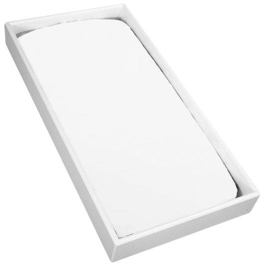 Kushies Baby Contour Change Pad Cover Ultra Soft 100% Organic Jersey, Made in Canada, White Solid
