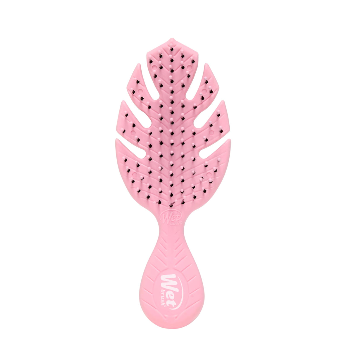 Wet Brush Go Green Mini Detangler, Pink - Detangling Travel Hair Brush - Ultra-Soft IntelliFlex Bristles Glide Through Tangles with Ease - Gently Loosens Knots - Minimize Pain, Split Ends and Breakage