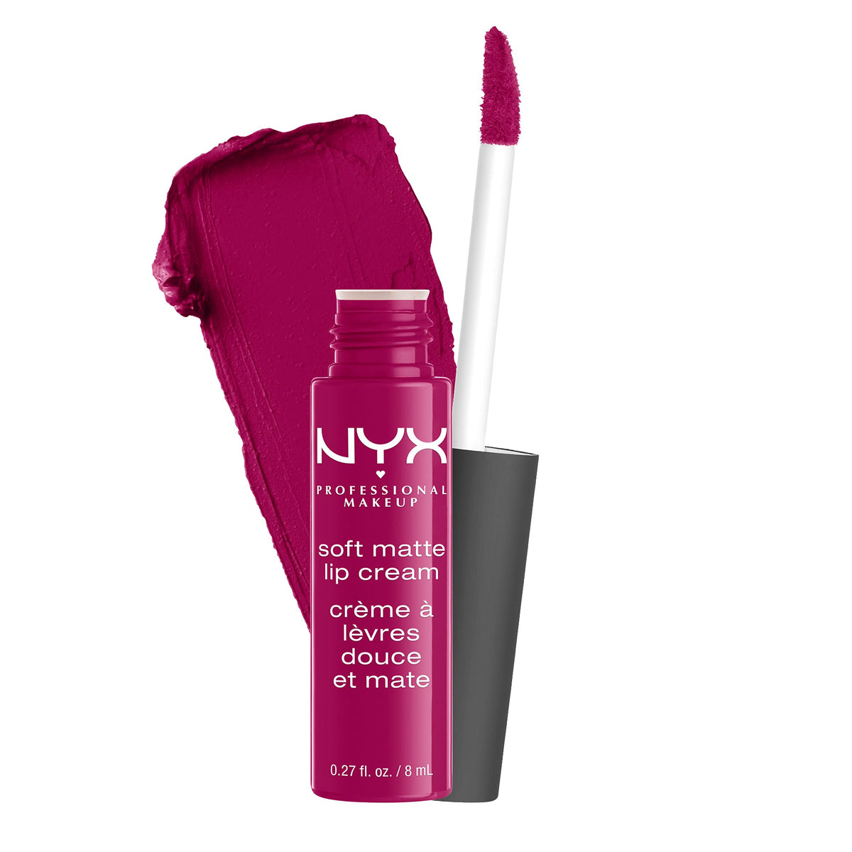 NYX PROFESSIONAL MAKEUP Soft Matte Lip Cream, High-Pigmented Liquid Lipstick - Madrid (Cranberry Red), 8 mL