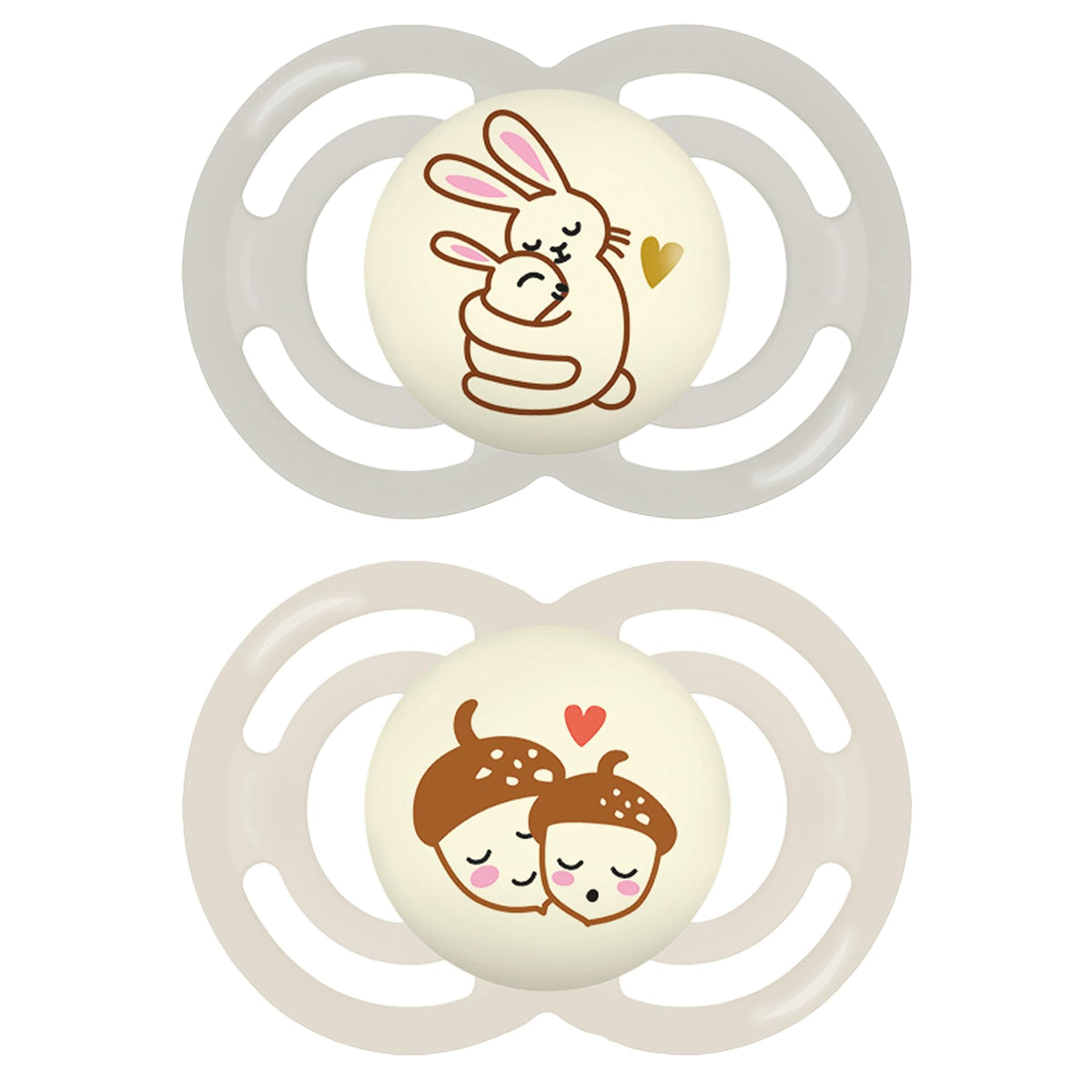 MAM MAM Perfect Night Pacifiers, Glow in the Dark Pacifiers (2 pack), MAM Pacifiers 16 Plus Months, Best Pacifier for Breastfed Babies, Unisex Baby Pacifier