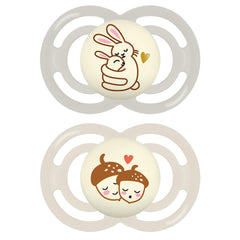 MAM MAM Perfect Night Pacifiers, Glow in the Dark Pacifiers (2 pack), MAM Pacifiers 16 Plus Months, Best Pacifier for Breastfed Babies, Unisex Baby Pacifier