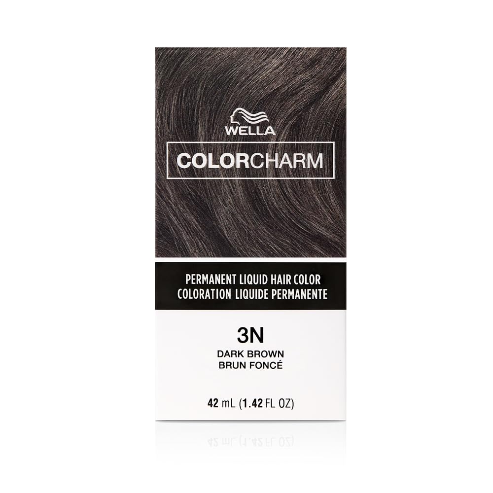 WELLA Color Charm Permanent Liquid Hair Color for Gray Coverage, 3N Dark Brown