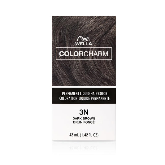 WELLA Color Charm Permanent Liquid Hair Color for Gray Coverage, 3N Dark Brown