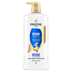 Pantene Conditioner Repair and Protect for Damaged and Bleached Hair Detangles Hair Safe for Color Treated Hair Paraben Free, 476 mL