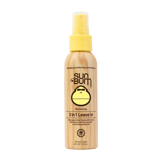 Sun Bum Beach Formula 3 in 1 Leave-In Hair Conditioner Spray, 118 mL Spray Bottle