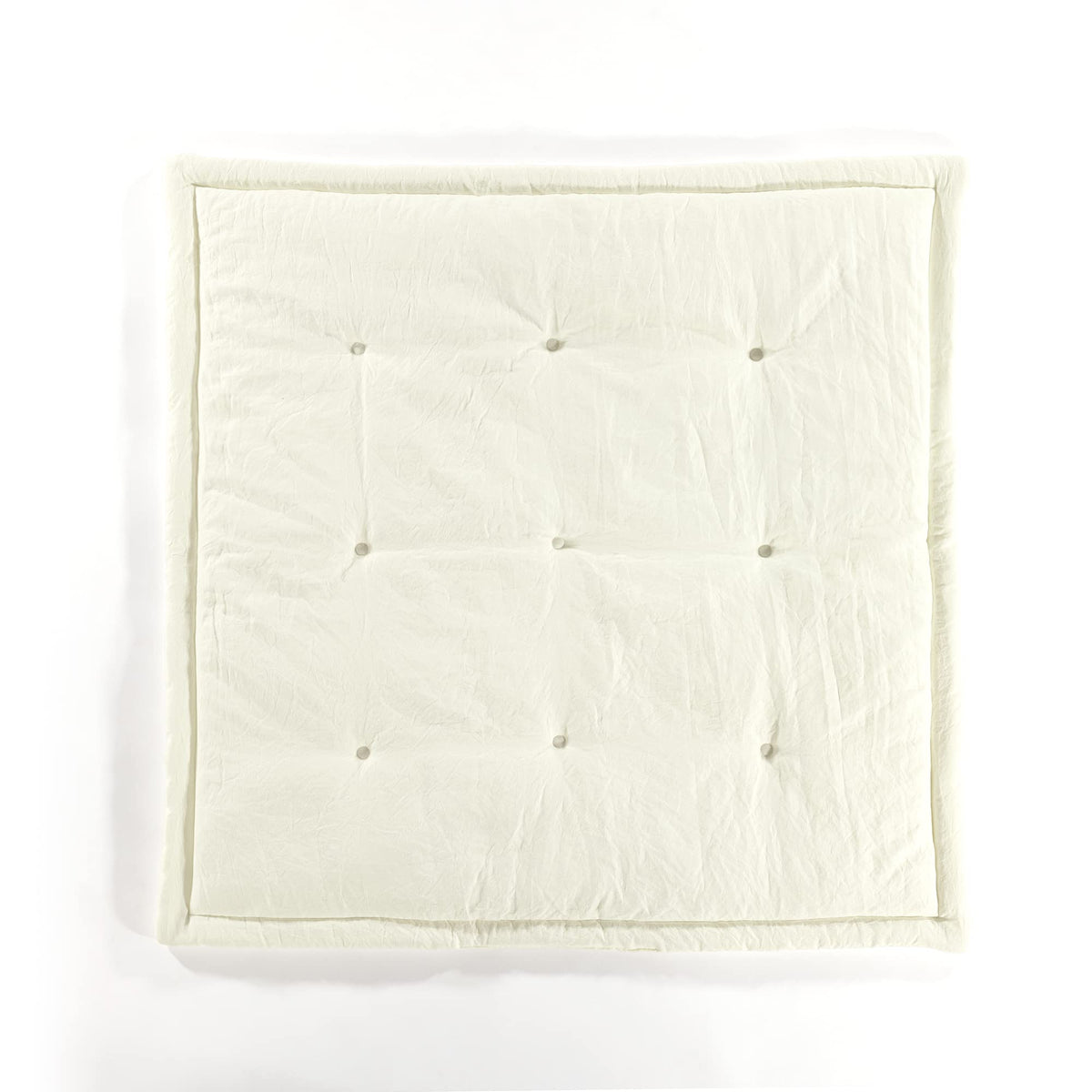 Lush Decor Baby Square with Border Play Mat, 36" x 36", Ivory