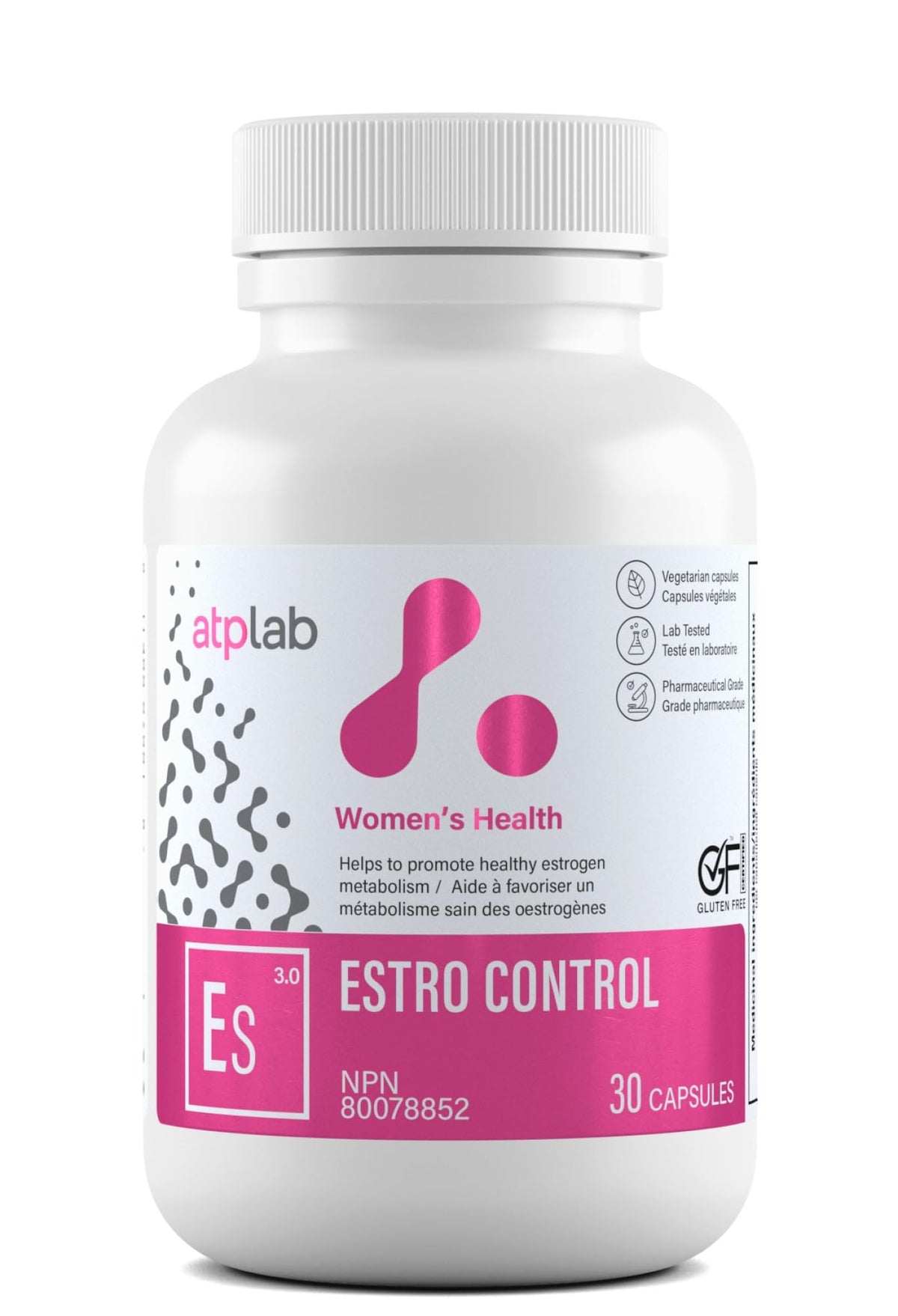 ATP LAB - Estro Control 30 Capsules, 30-Day Supply - Estrogen Supplement for Women's Health - Helps to Promote Healthy Estrogen Metabolism - Non-GMO and Gluten-Free