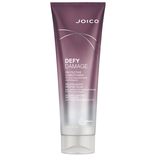 Joico Defy Damage Protective Conditioner | Bond Repair & Hair Treatment for Dry Damaged Hair | Strengthen & Rebuild Bonds | Heat Protectant with Moringa Oil, Sulfate-Free, Color Safe, 250mL