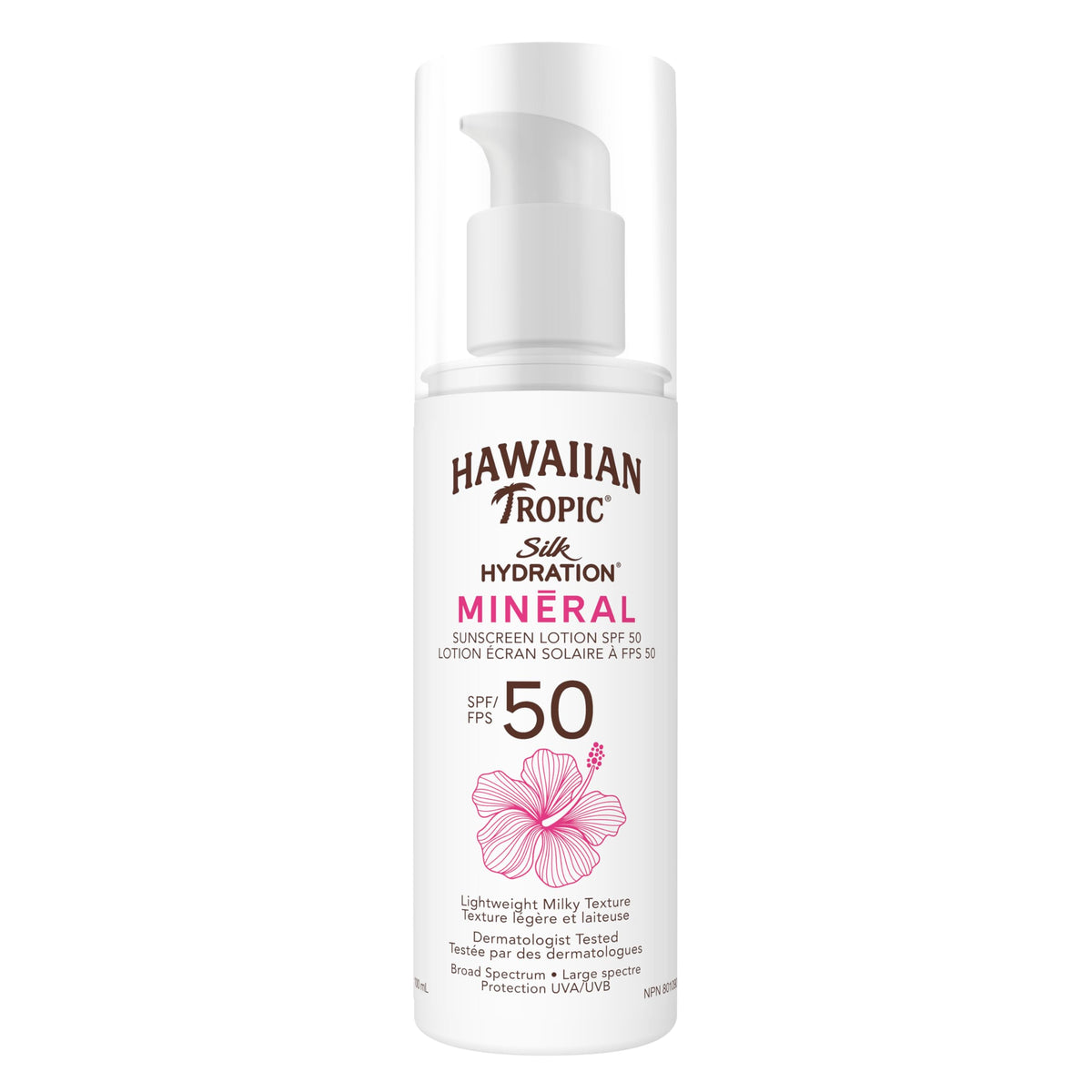 Hawaiian Tropic Weightless Mineral Sunscreen Lotion, SPF 50 | White