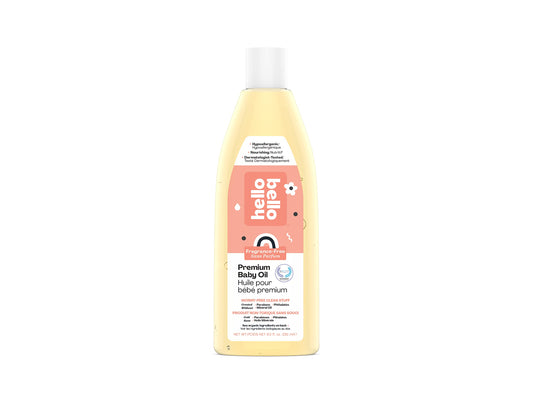 Hello Bello Baby Oil, Hypoallergenic, Fragrance Free, Made Without Mineral Oil, 281 Milliliters