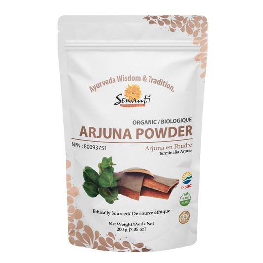 Organic Arjuna Powder 200g/ NPN 80093751/ Terminalia Arjuna/Supports Cardiac & Skin Health