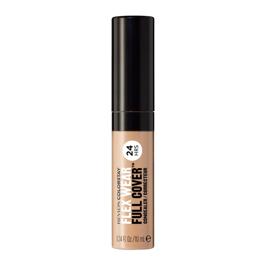 Revlon ColorStay Flex Wear, Full Cover Non-Creasing Concealer, Infused with Hyaluronic Acid & Vitamin E, Flexible Longwear, 040 Medium, 0.34 fl oz/ 10ml