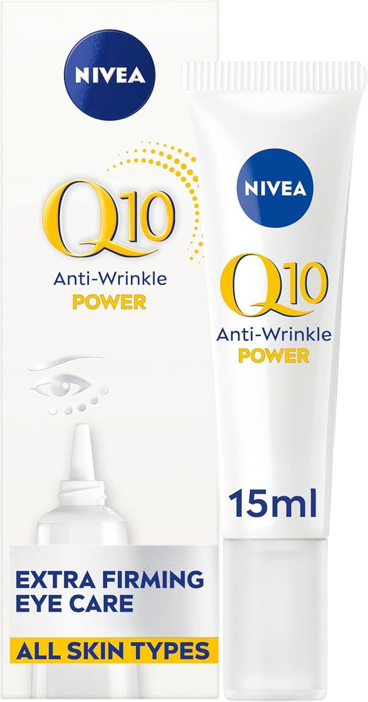 NIVEA Q10 POWER Anti-Wrinkle + Firming Eye Cream, 15mL | Anti-wrinkle eye cream with antioxidant Q10