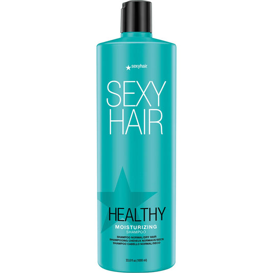 SexyHair Healthy Moisturizing Shampoo, 33.8 Oz | Moisture, Slip, Detangling, and Shine | SLS and SLES Sulfate Free | All Hair Types
