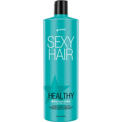 SexyHair Healthy Moisturizing Shampoo, 33.8 Oz | Moisture, Slip, Detangling, and Shine | SLS and SLES Sulfate Free | All Hair Types
