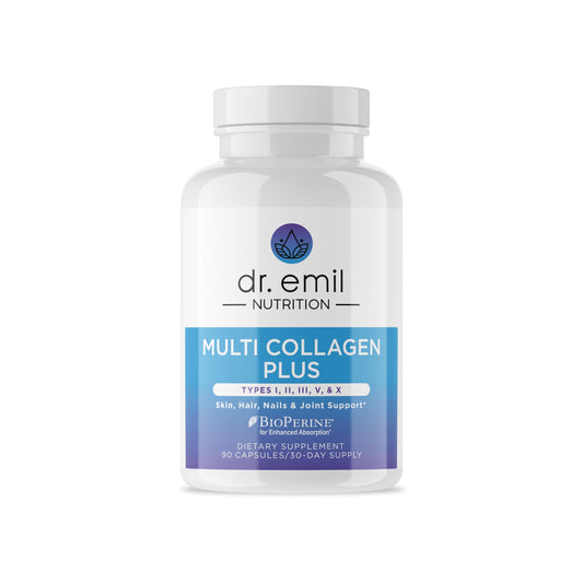 DR. EMIL NUTRITION Women's Multi Collagen Pills | Collagen Supplements | Support Hair, Skin, Nails & Joints | Hydrolyzed Collagen Supplements | Types I, II, III, V & X | 90 Capsules