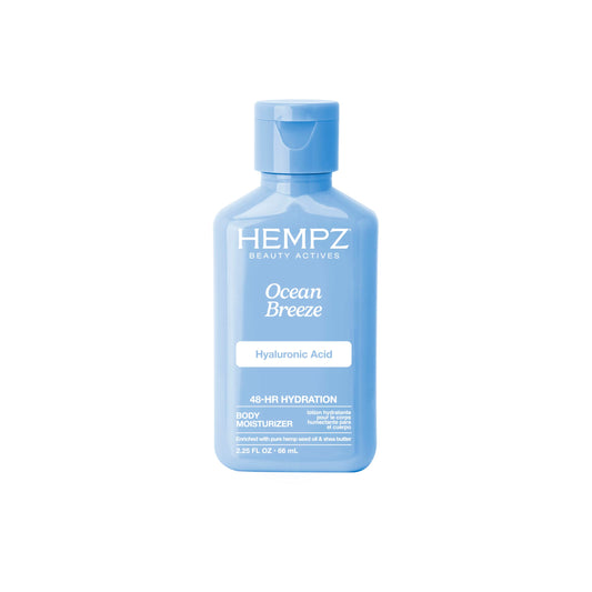 HEMPZ Body Lotion - Ocean Breeze Herbal Limited Edition Mini Daily Moisturizing Cream, Shea Butter, Aloe Body Moisturizer - Skin Care Products, Hemp Seed Oil - Travel Size 2.25 Fl Oz