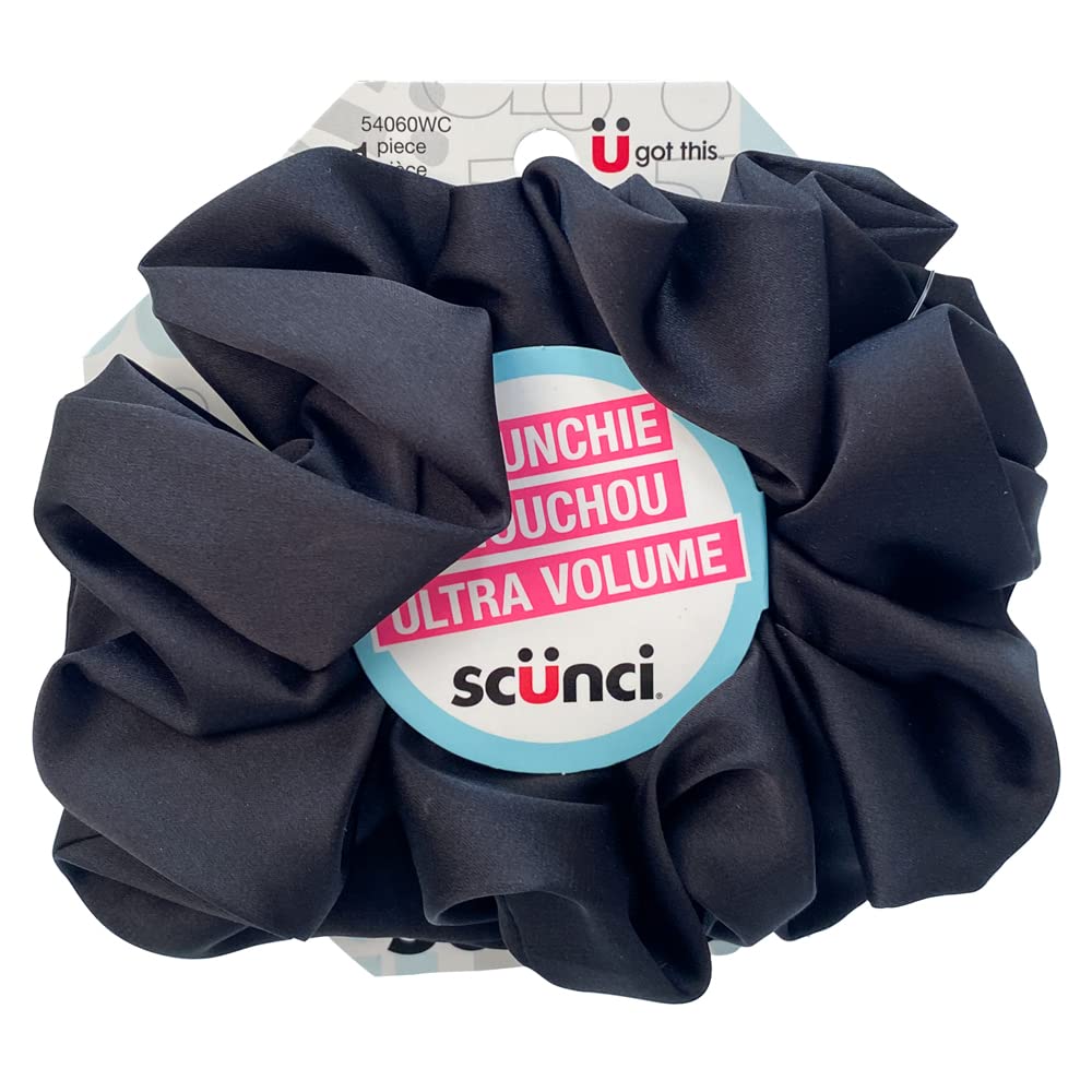 Scunci Oversized Ulta-Volume Black Scrunchie (54060WC)