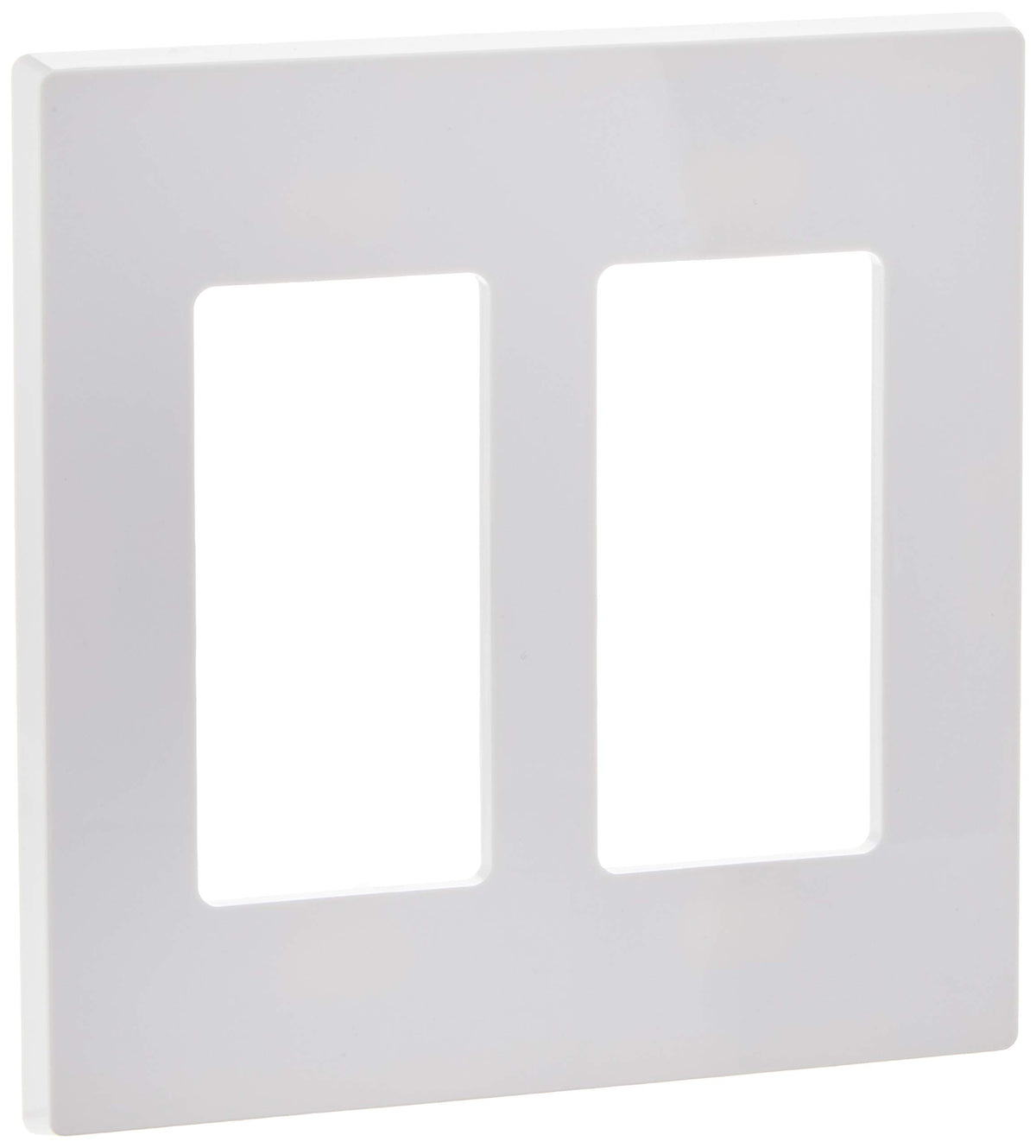 Leviton Decora 2-Gang Screwless Wallplate, 80309-SW, White