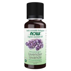 NOW Essential Oils, Organic Lavender Oil, Soothing Aromatherapy Scent, Steam Distilled, 100% Pure, Vegan, Child Resistant Cap, 30mL