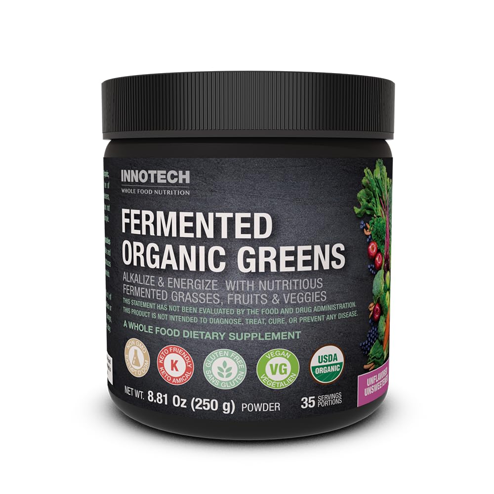 Innotech Nutrition Fermented Organic Greens, Unflavoured - 250 g
