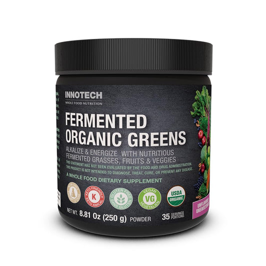 Innotech Nutrition Fermented Organic Greens, Unflavoured - 250 g