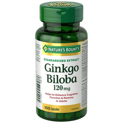 NATURE'S BOUNTY Ginkgo Biloba, Helps Enhance Cognitive Function And Memory In Adults, Capsules, 43.6 g
