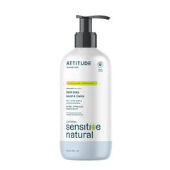 ATTITUDE Hand Soap for Sensitive Skin with Oat, Made in Canada, EWG Verified, Dermatologically Tested, Vegan, Extra Gentle, Unscented, 473 mL