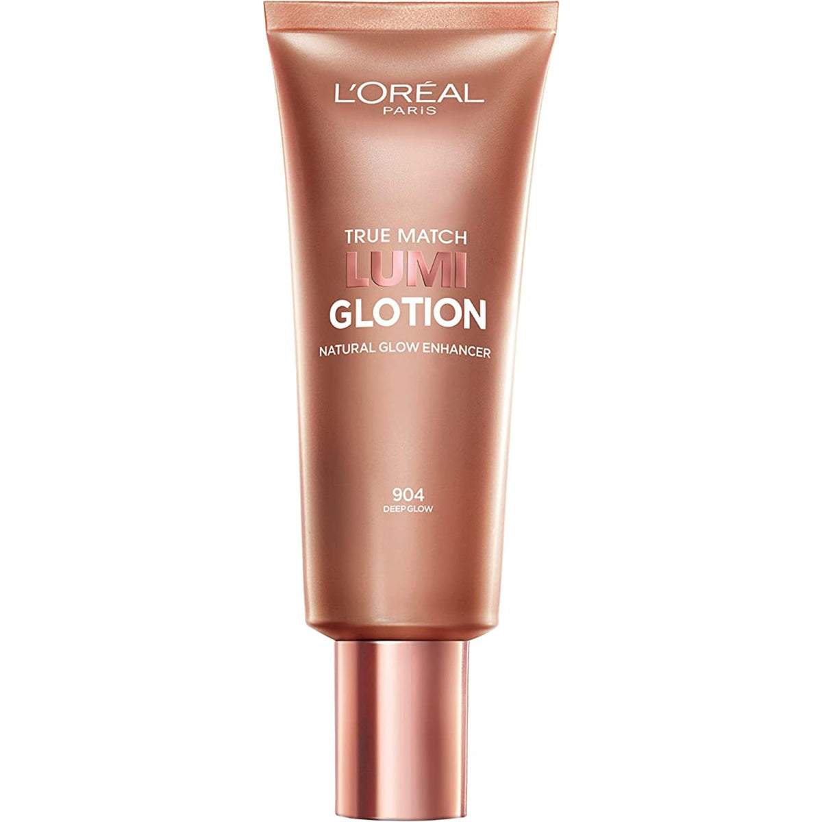 L’Oréal Paris True Match Lumi Glotion Natural Glow Enhancer for Face & Body, Instantly Hydrates and Illuminates Skin, Sheer Color Tint, Offers a Sunkissed Glow, 904 Deep, 40 mL