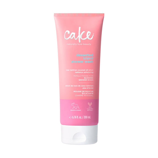 Cake Beauty Glowing Body Wash, Desserted Island – Oil Infused, Hydrating & Radiance Enhancing Body Wash – For Dry Skin – Tahitian Coconut Oil & Aloe Leaf Juice – 200 mL