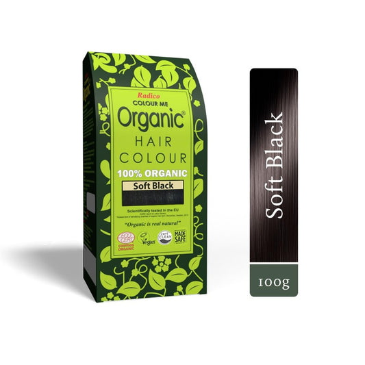 Radico Organic Hair Color Soft Black – Natural Certified Organic Herbal Hair Dye, Ammonia & PPD Free, Up to 100% Grey Coverage