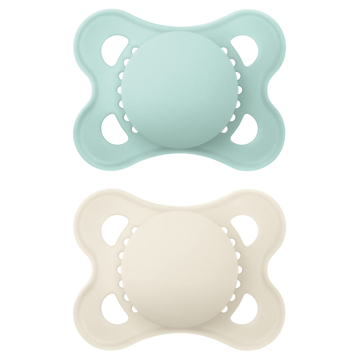 MAM Original Matte Baby Pacifiers 0-6 Months, Binky for Newborn Babies, BPA-Free Skin Soft Silicone Nipple, Easy to Clean, Developed With Medical Experts, 2 Pack, With Sterilizer Case, Made In Europe