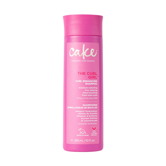 Cake Beauty Curl Shampoo, The Curl Friend– Moisturizing & Cleansing – For Frizz Control & Humidity Blocking – Aloe Leaf Juice, Sunflower Seed Oil & Argan Oil – For Curly Hair – 10 Fl Oz / 295 ml
