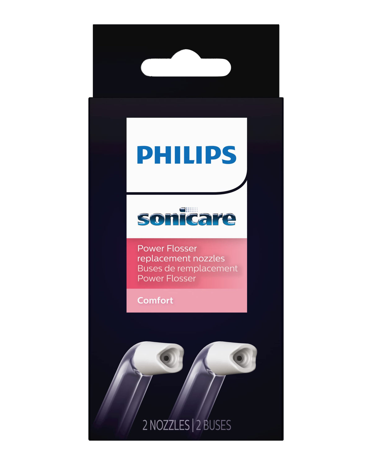 Philips Sonicare Power Flosser Comfort Tips, 2pk, white HX3052/00, 1 Count