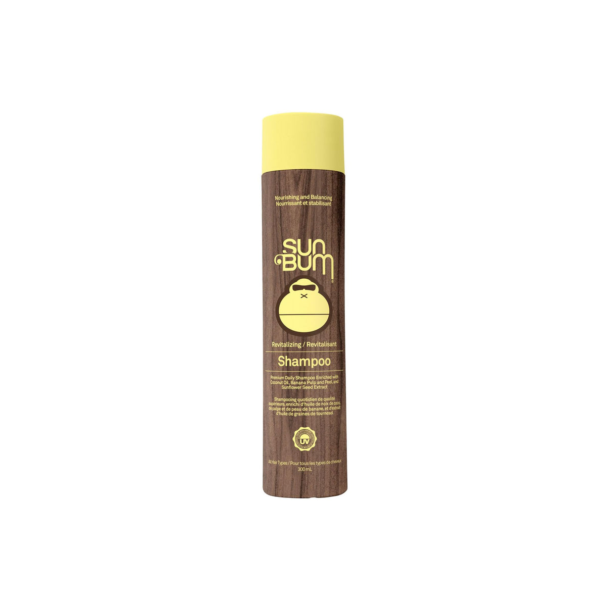 Sun Bum Beach Formula Revitalizing Shampoo, Hydrating, Smoothing and Shine Enhancing, Paraben Free, Gluten Free, Vegan, UV Protection, 300 mL Bottle, 1 Count