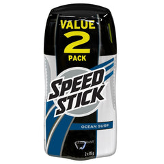 Speed Stick Deodorant for Men, Ocean Surf Scent, 85g (2 Pack) – 24-Hour Odor Protection, Fresh Masculine Fragrance, Smooth Application Men's Deodorant, Long-Lasting Confidence