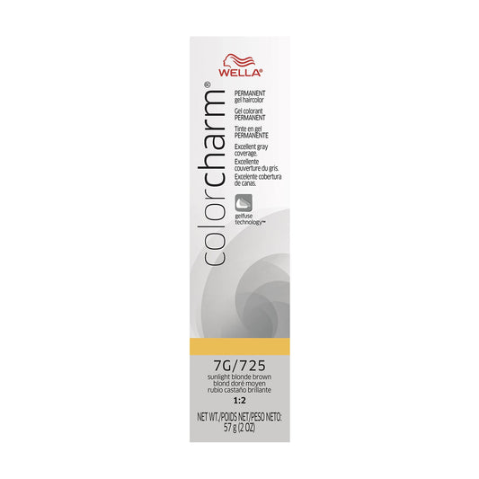 COLORCHARM Permanent Gel | Hair Color for Gray Coverage| 7G Sunlight Blonde Brown| | 2 Fl oz.