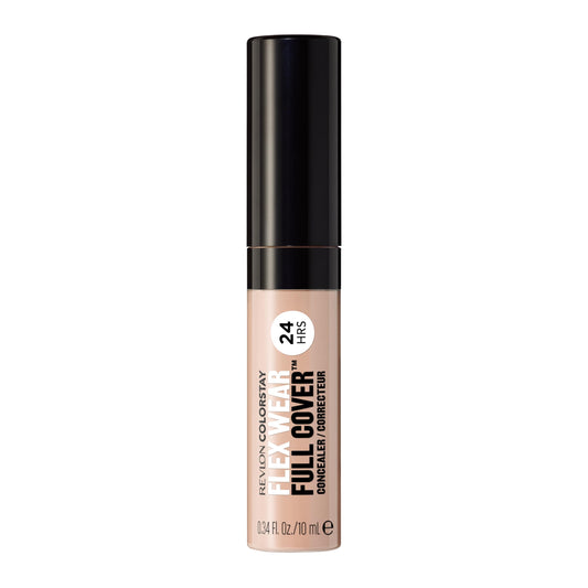 Revlon ColorStay Flex Wear, Full Cover Non-Creasing Concealer, Infused with Hyaluronic Acid & Vitamin E, Flexible Longwear, 010 Vanilla, 0.34 fl oz/ 10ml